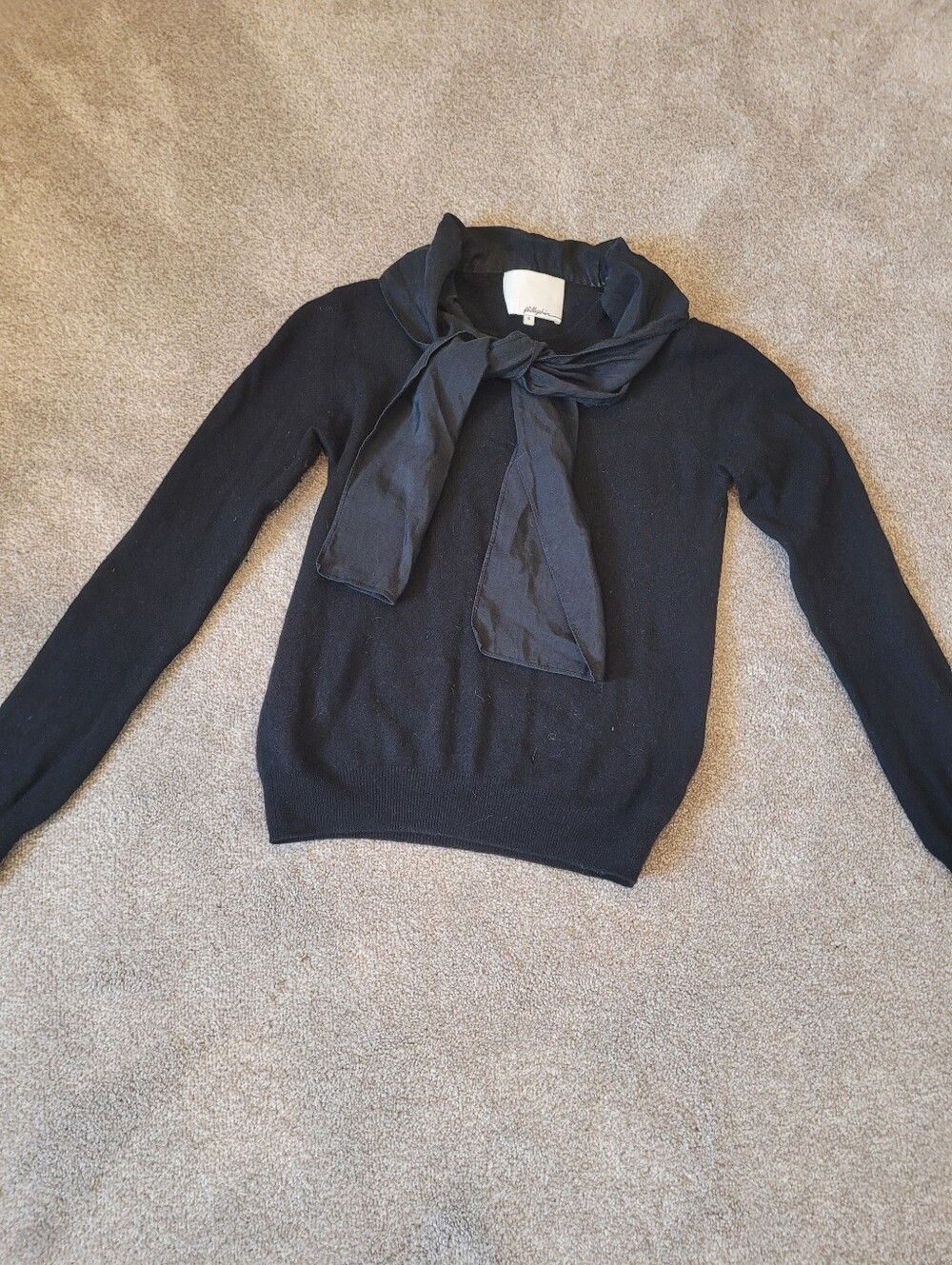 3.1 Philliph Lim Womens Black Merino Wool Sweater Size Small - Picture 2 of 5